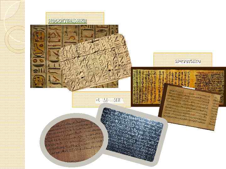 иероглифика иератика демотика 