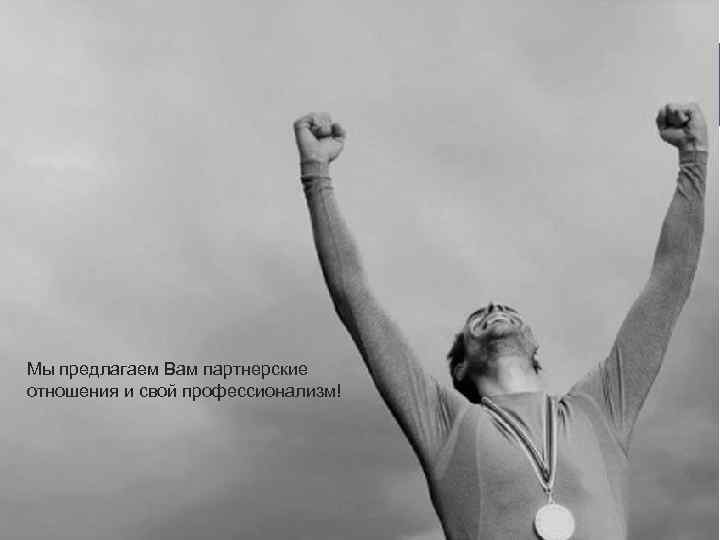 Мы предлагаем Вам партнерские отношения и свой профессионализм! 