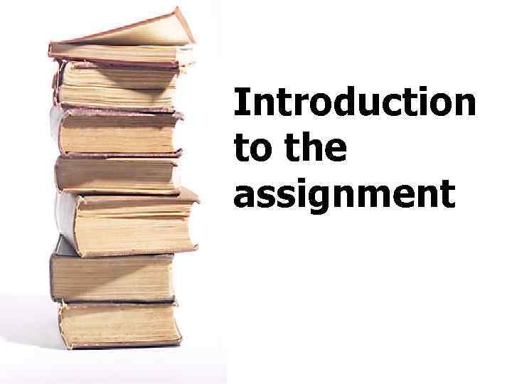 Introduction to the assignment ©Fiona Czerniawska 2008 