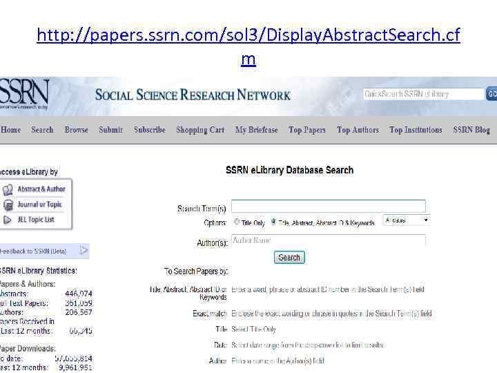 http: //papers. ssrn. com/sol 3/Display. Abstract. Search. cf m 