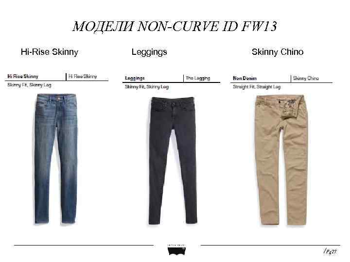 МОДЕЛИ NON-CURVE ID FW 13 Hi-Rise Skinny Leggings Skinny Chino /Pg 27 