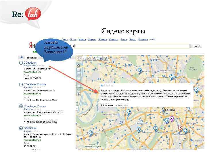 Яндекс карты Ничего хорошего на Вавилова 19 