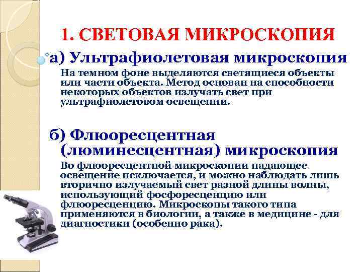 Преимущество использования световой микроскопии перед электронной. Световая микроскопия. Ультрафиолетовая микроскопия. Методы световой микроскопии. Основы световой микроскопии.