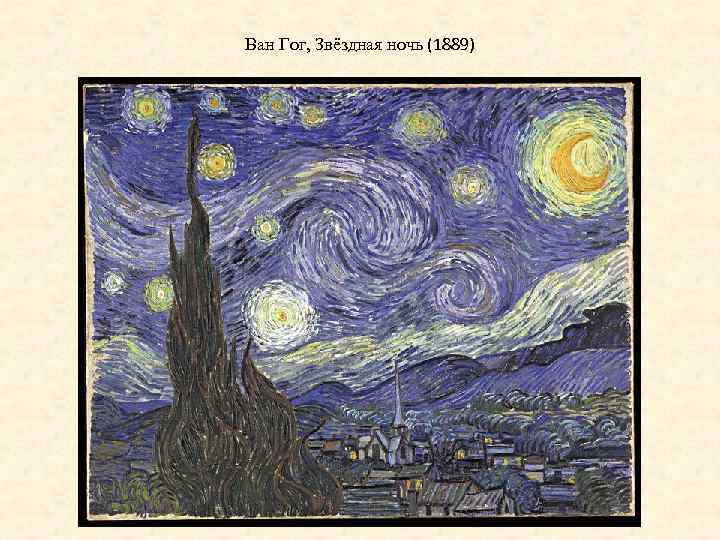 Ван Гог, Звёздная ночь (1889) 