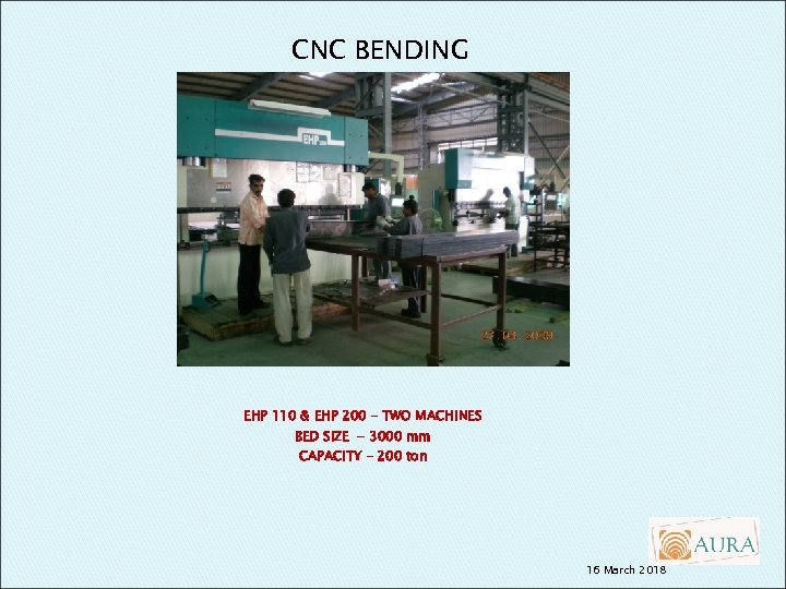 CNC BENDING EHP 110 & EHP 200 – TWO MACHINES BED SIZE - 3000