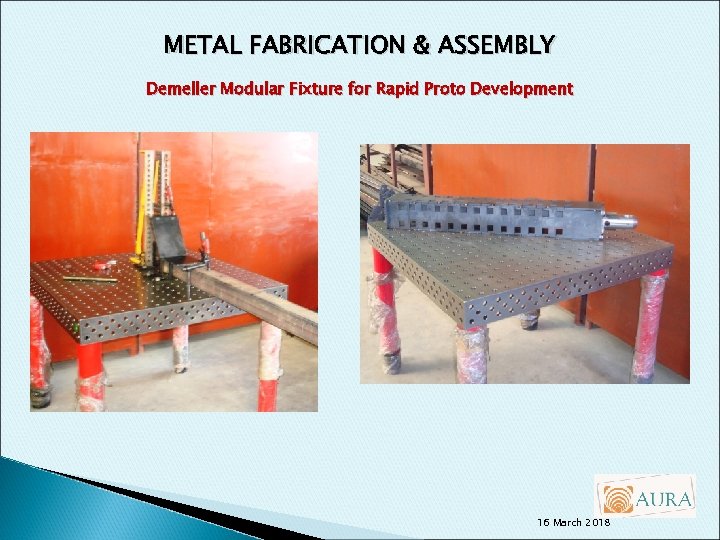 METAL FABRICATION & ASSEMBLY Demeller Modular Fixture for Rapid Proto Development 16 March 2018