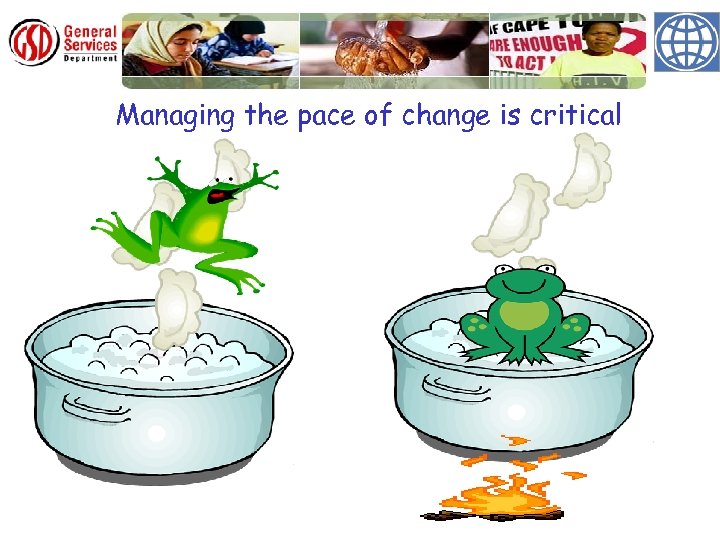 Managing the pace of change is critical 
