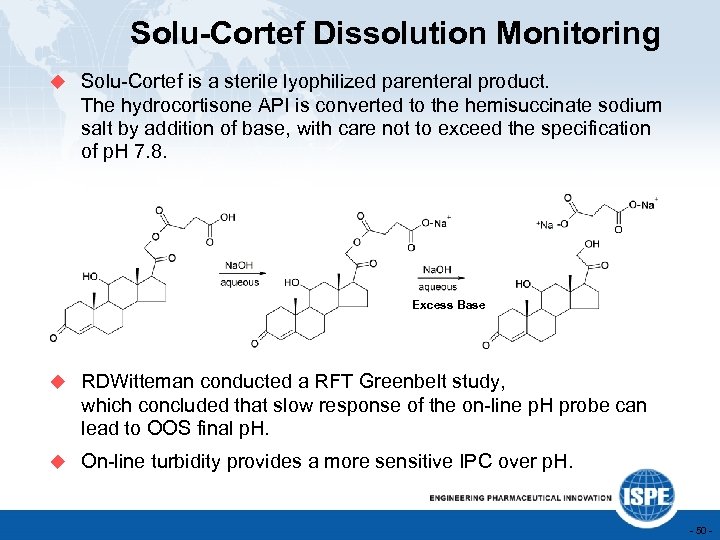 Solu-Cortef Dissolution Monitoring u Solu-Cortef is a sterile lyophilized parenteral product. The hydrocortisone API