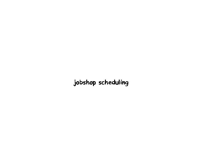 jobshop scheduling 