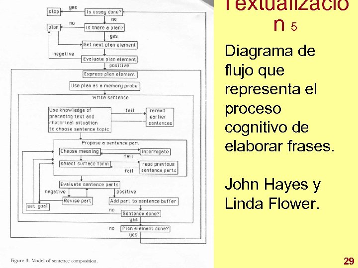Textualizació n 5 Diagrama de flujo que representa el proceso cognitivo de elaborar frases.
