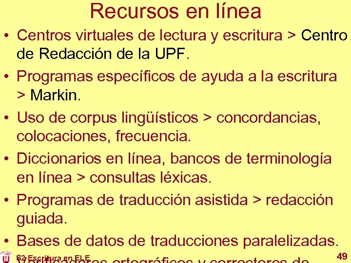 Recursos en línea • Centros virtuales de lectura y escritura > Centro de Redacción