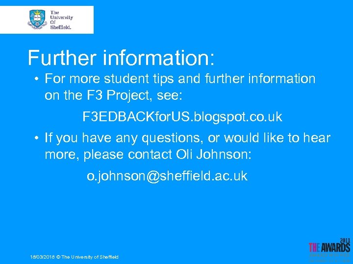 Further information: • For more student tips and further information on the F 3