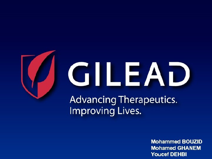 Mohammed BOUZID Mohamed GHANEM Youcef DEHBI 