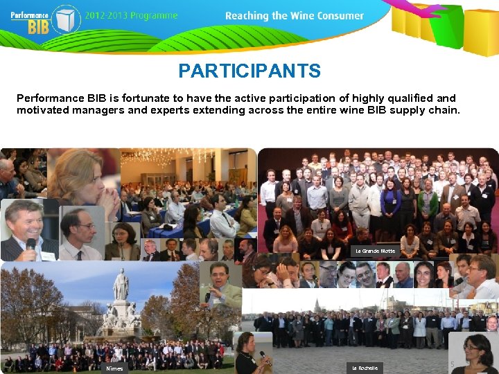 PARTICIPANTS Performance BIB is fortunate to have the active participation of highly qualified and