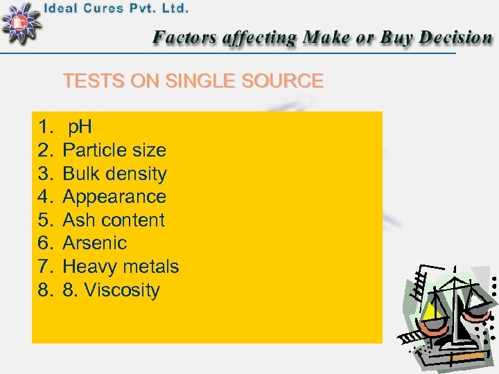 TESTS ON SINGLE SOURCE 1. 2. 3. 4. 5. 6. 7. 8. p. H