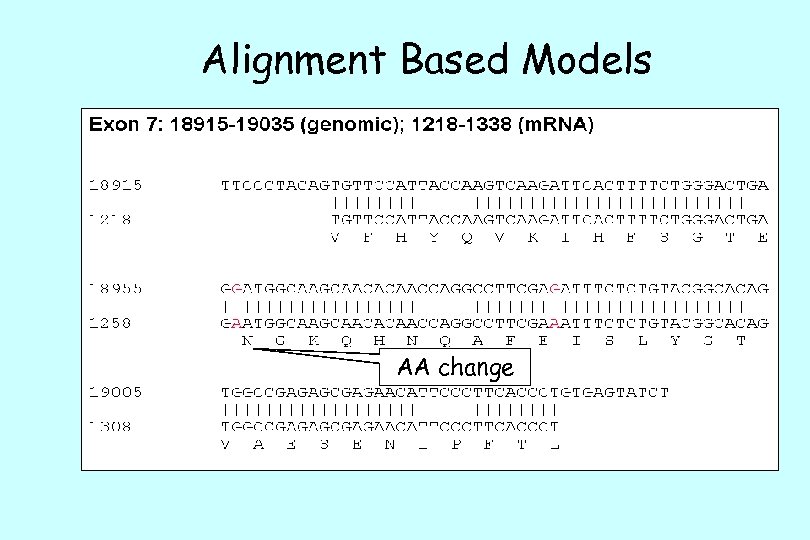 Alignment Based Models AA change 