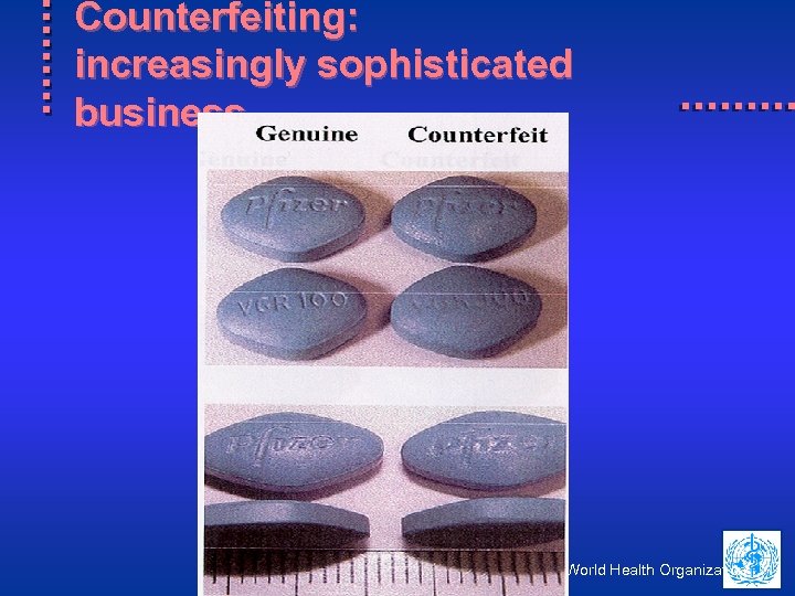 Counterfeiting: increasingly sophisticated business World Health Organization 
