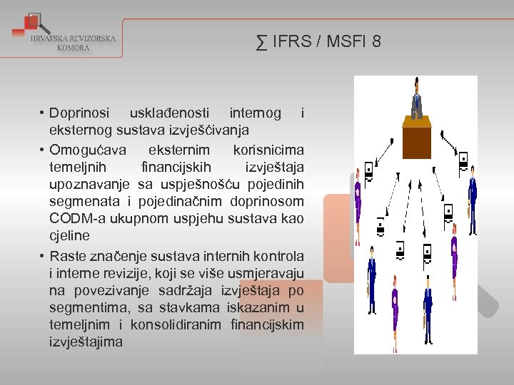 ∑ IFRS / MSFI 8 • Doprinosi usklađenosti internog i eksternog sustava izvješćivanja •