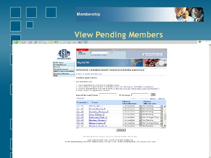 View Pending Members 