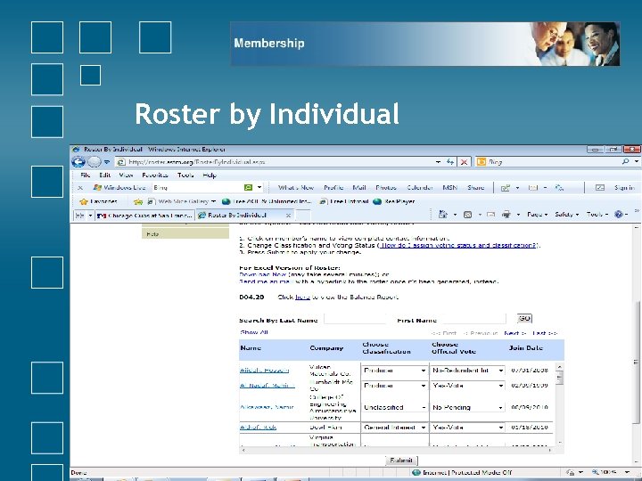 Roster by Individual 