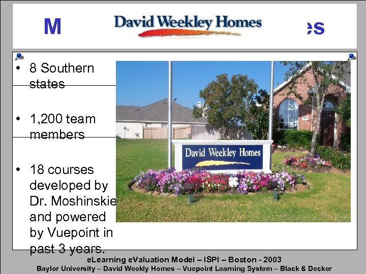 Meet David Weekly Homes • 8 Southern states • 1, 200 team members •