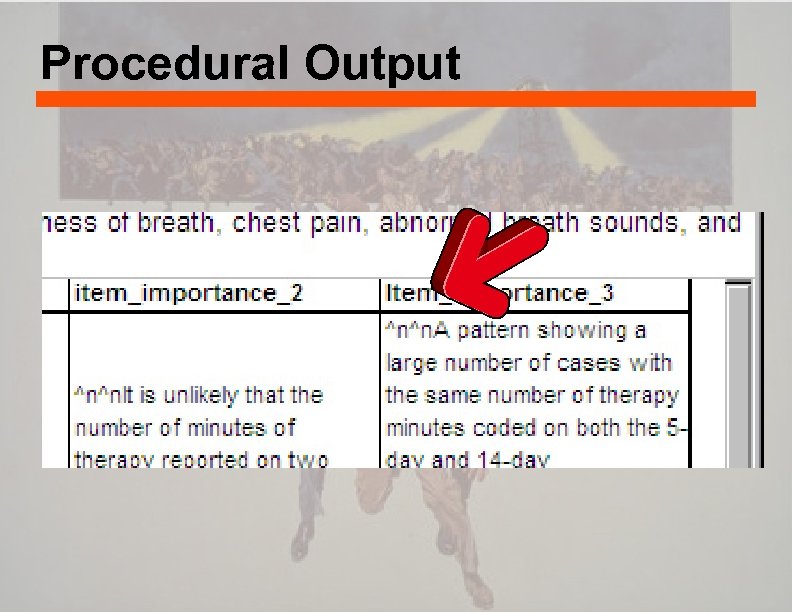 Procedural Output 