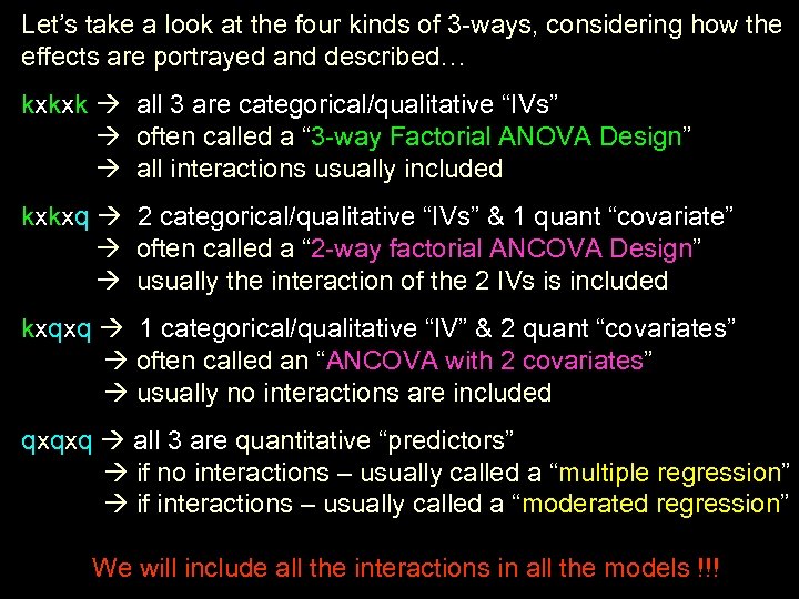 Let’s take a look at the four kinds of 3 -ways, considering how the