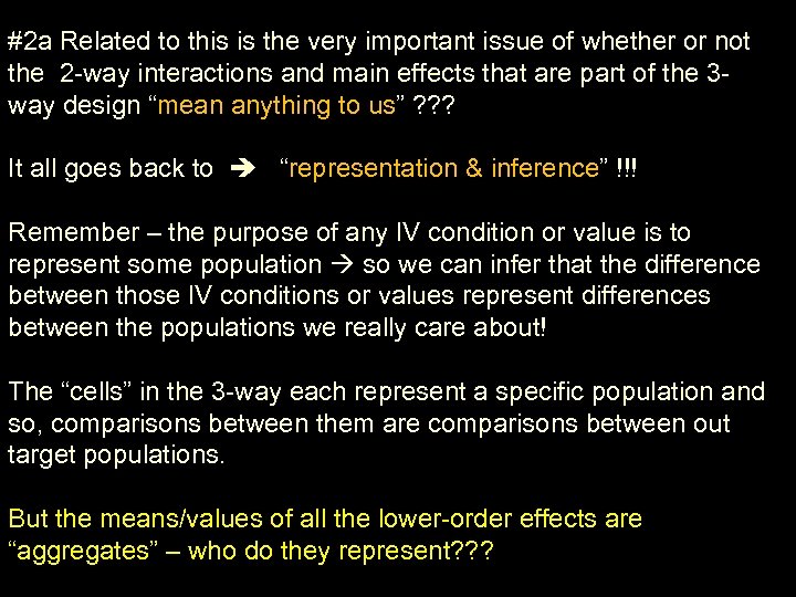 #2 a Related to this is the very important issue of whether or not