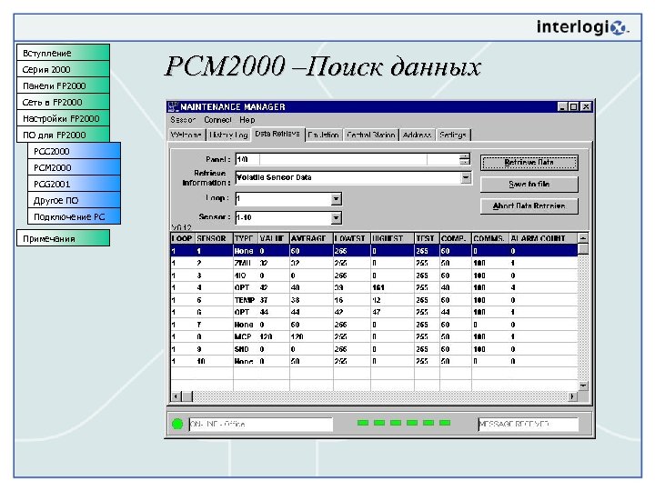 Вступление Серия 2000 Панели FP 2000 Сеть в FP 2000 Настройки FP 2000 ПО