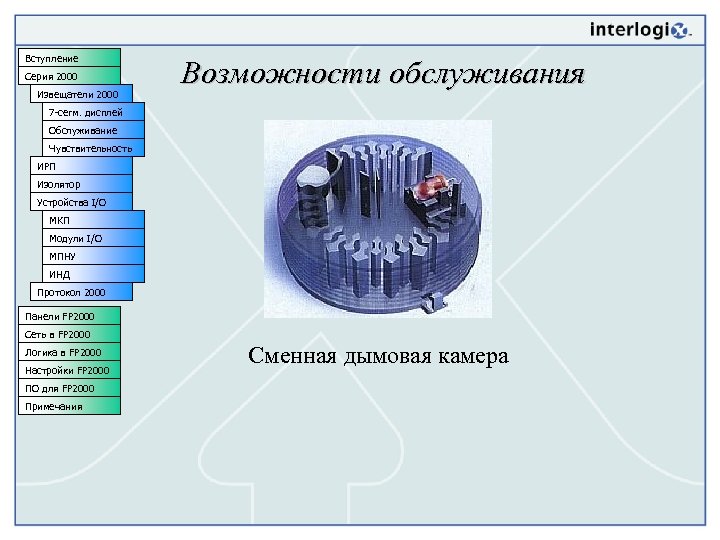 Вступление Серия 2000 Извещатели 2000 Возможности обслуживания 7 -сегм. дисплей Обслуживание Чувствительность ИРП Изолятор