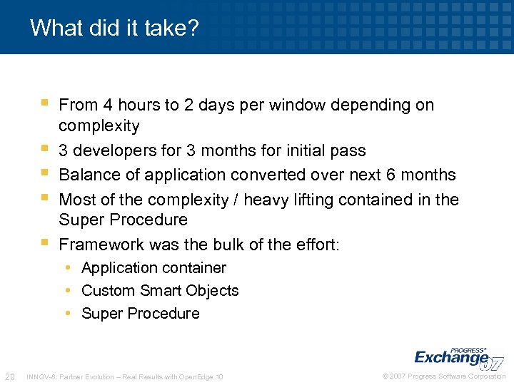 What did it take? From 4 hours to 2 days per window depending on