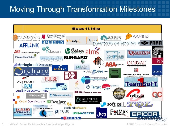 Moving Through Transformation Milestones Milestone 4 & Selling 5 INNOV-8: Partner Evolution – Real