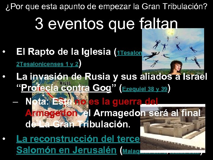 ¿Por que esta apunto de empezar la Gran Tribulación? 3 eventos que faltan •