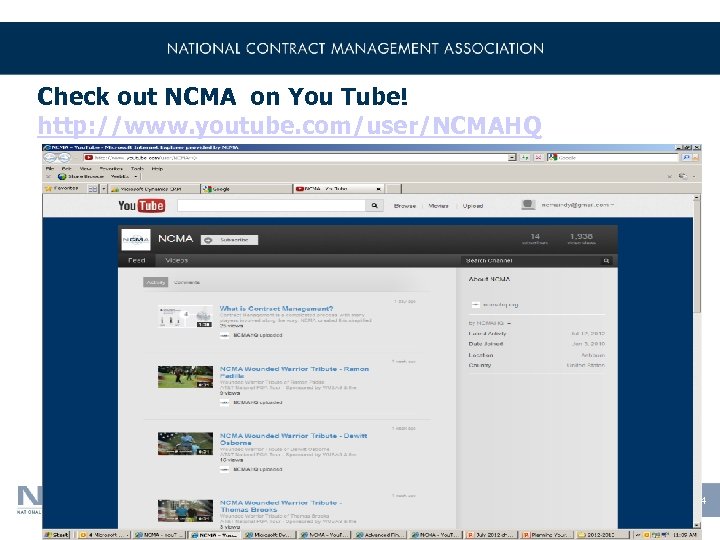 Check out NCMA on You Tube! http: //www. youtube. com/user/NCMAHQ 74 