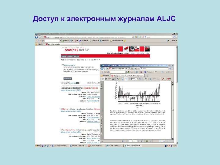  Доступ к электронным журналам ALJC 