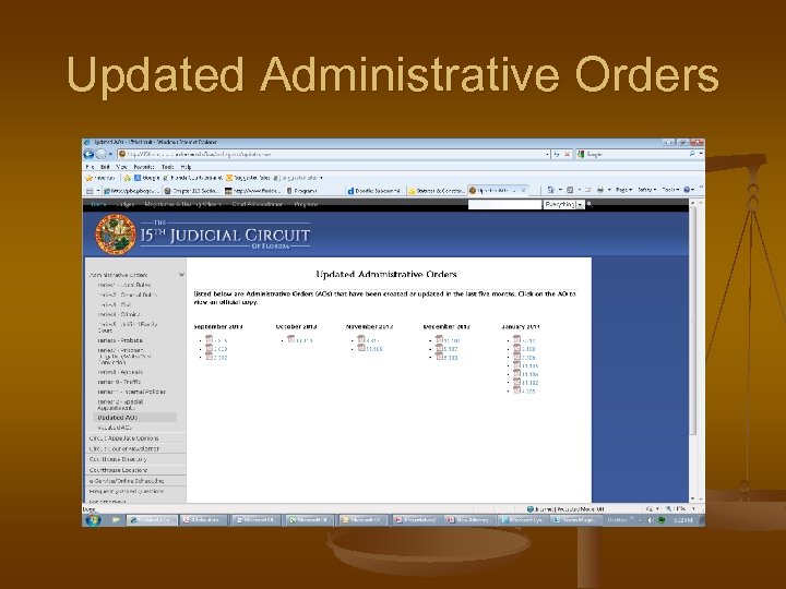 Updated Administrative Orders 
