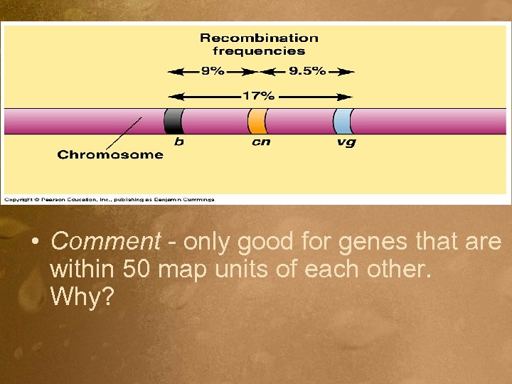  • Comment - only good for genes that are within 50 map units