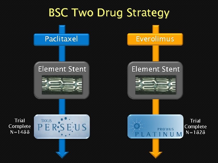 BSC Two Drug Strategy Paclitaxel Trial Complete N=1488 Everolimus Trial Complete N=1828 