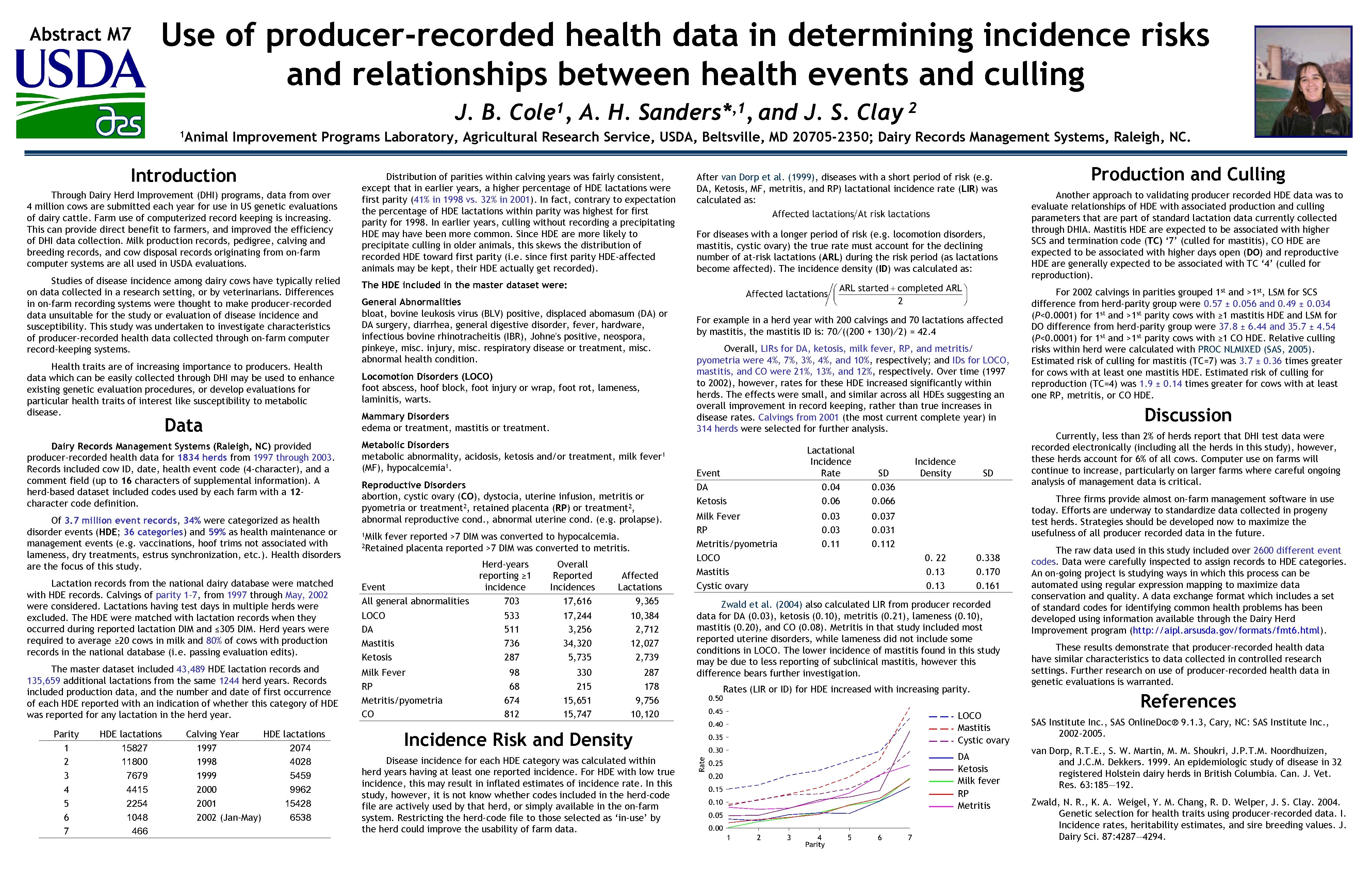 Abstract M 7 Use of producer-recorded health data in determining incidence risks and relationships