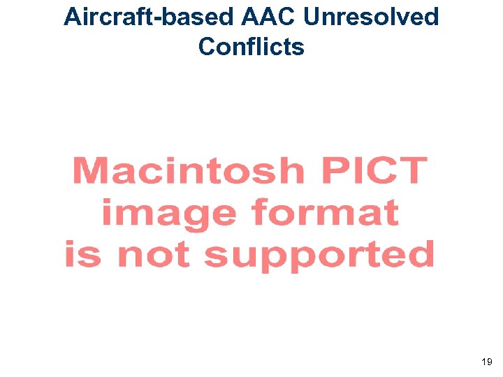 Aircraft-based AAC Unresolved Conflicts 19 
