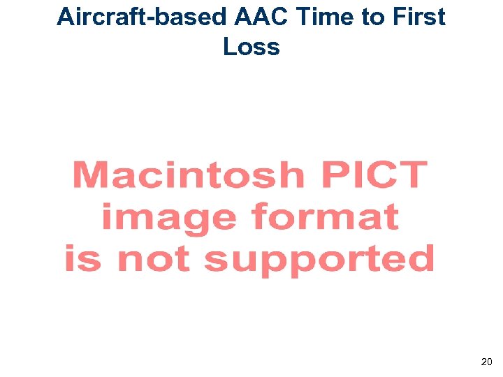 Aircraft-based AAC Time to First Loss 20 
