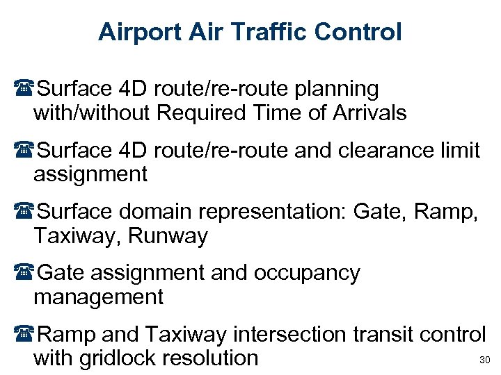 Airport Air Traffic Control (Surface 4 D route/re-route planning with/without Required Time of Arrivals