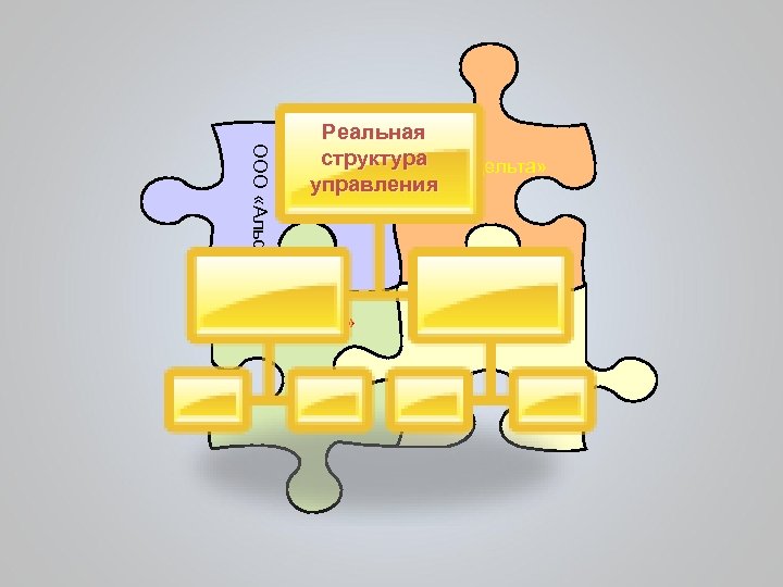 ООО «Альфа» Реальная структура «Дельта» ООО управления ООО «Бета» ООО «Гамма» 