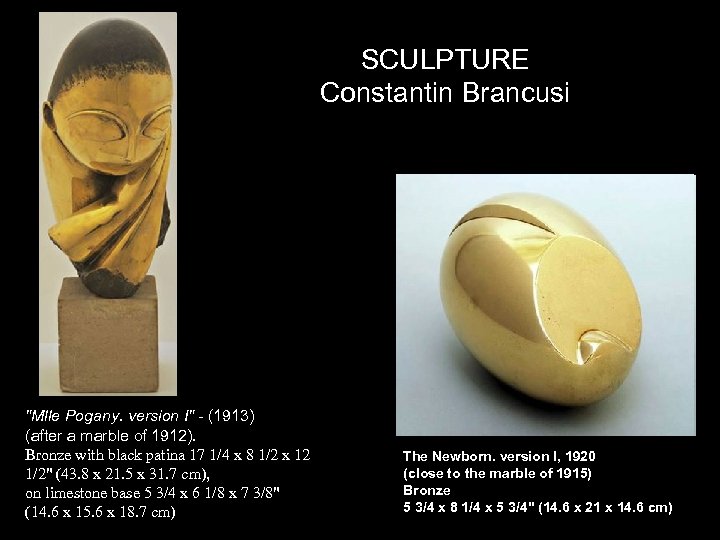 SCULPTURE Constantin Brancusi 