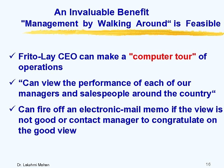 An Invaluable Benefit 