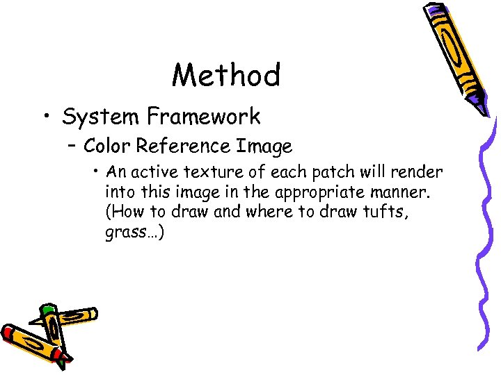 Method • System Framework – Color Reference Image • An active texture of each