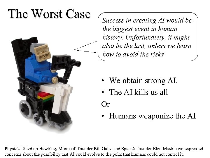 The Worst Case Success in creating AI would be the biggest event in human