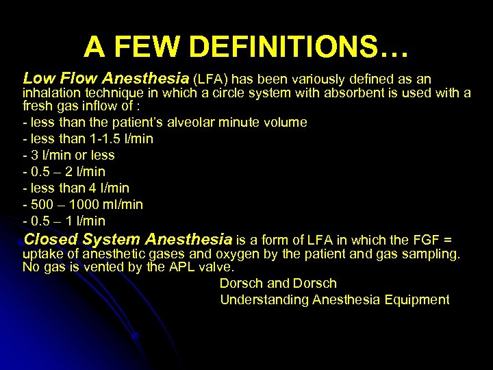 LOW FLOW ANESTHESIA LOW FLOW ANESTHESIA LOW FLOW   Image 7 