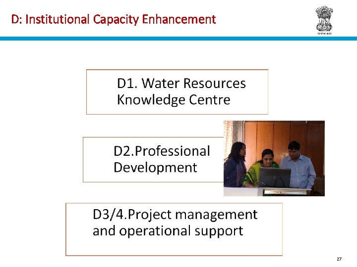 D: Institutional Capacity Enhancement 27 