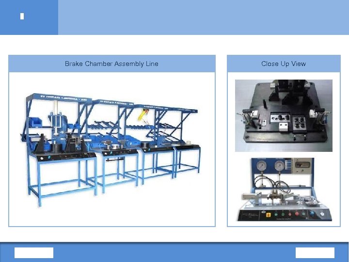 Brake Chamber Assembly Line Close Up View 